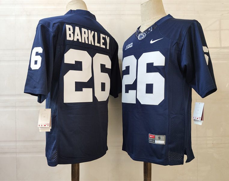 Men Penn State Natty Lions #26 Barkley Blue Nike 2025 NCAA Jersey